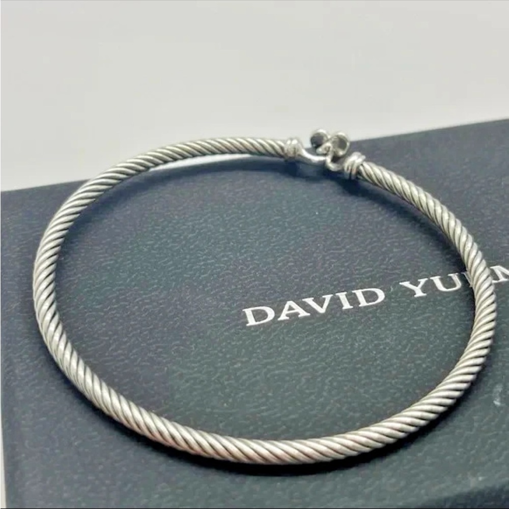 David Yurman New Silver Heart Bracelet diamond authentic pick ur sz S or M - Picture 4 of 5